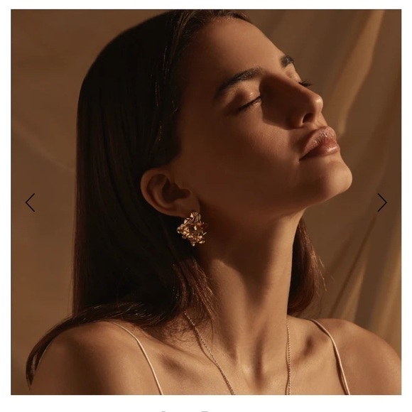 Amber‎ Sceats 24k gold-plating Reese Earrings NWT - Picture 2 of 8